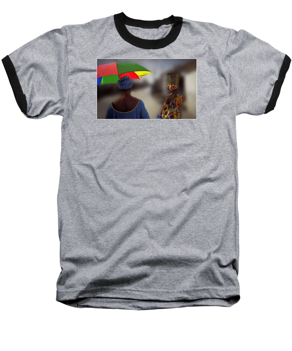 Colorful Baseball T-Shirt featuring the photograph Painting the Streets of Kayar by Wayne King