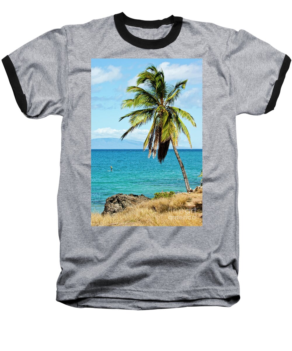 Hawaii Baseball T-Shirt featuring the photograph Palms on Hawaiian beach 12 by Micah May