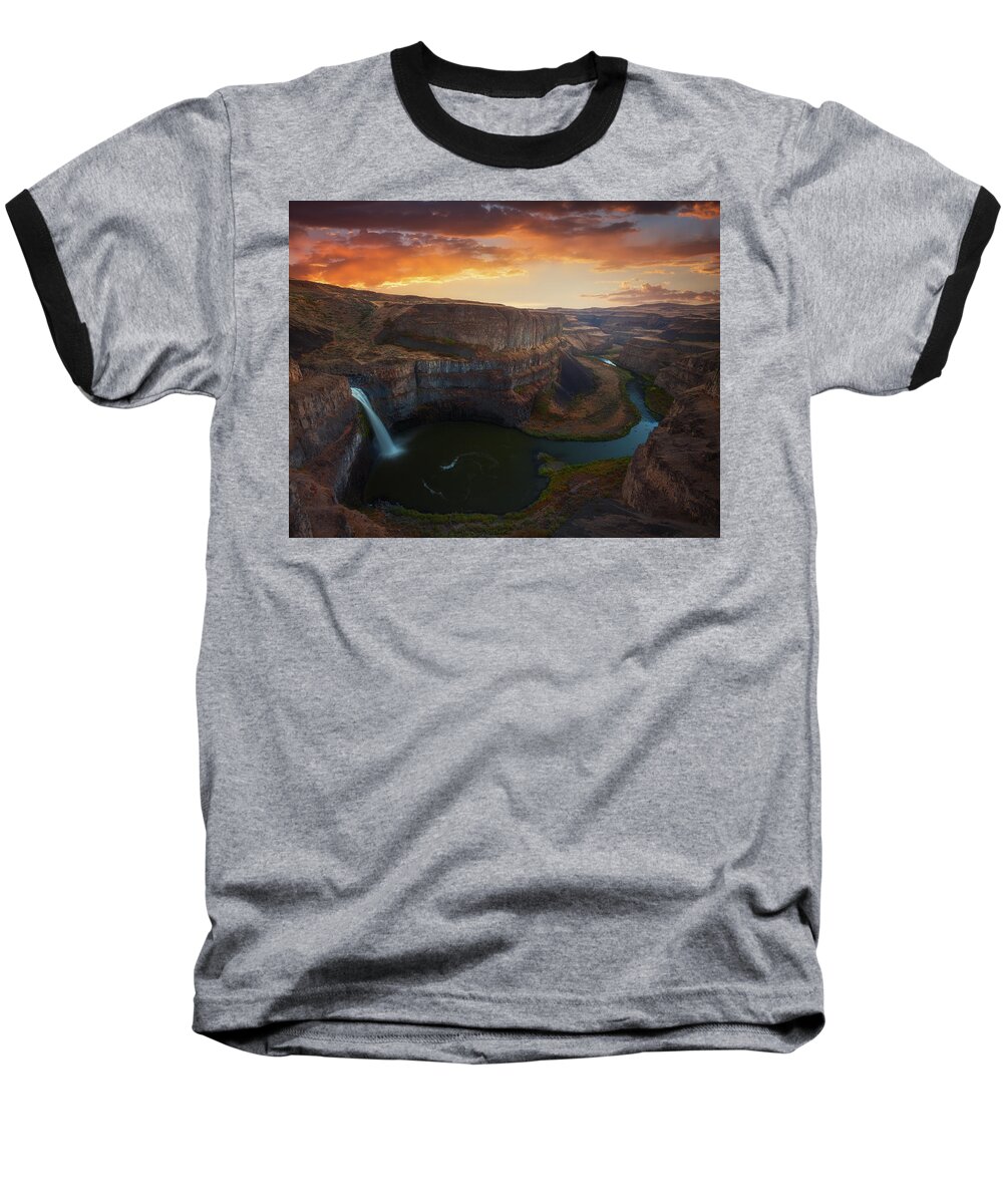 Palouse Falls Baseball T-Shirt featuring the photograph Palouse Falls Washington by Darren White