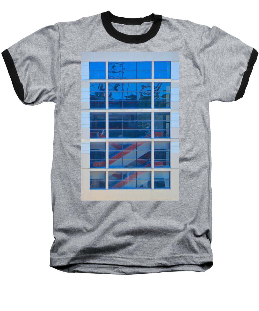 Window Baseball T-Shirt featuring the photograph Panes with Reflection by Josephine Buschman