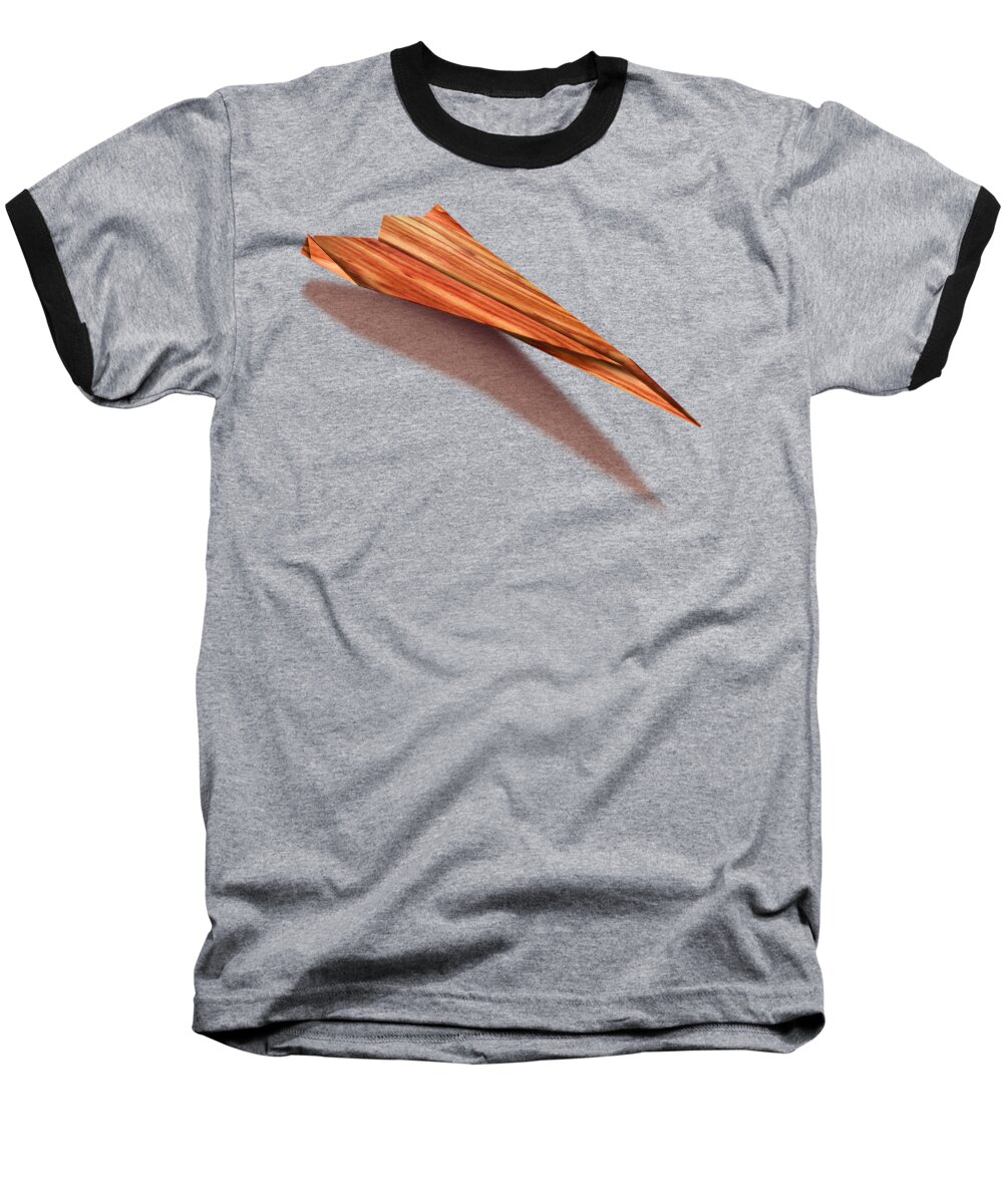 Aircraft Baseball T-Shirt featuring the photograph Paper Airplanes of Wood 4 by YoPedro