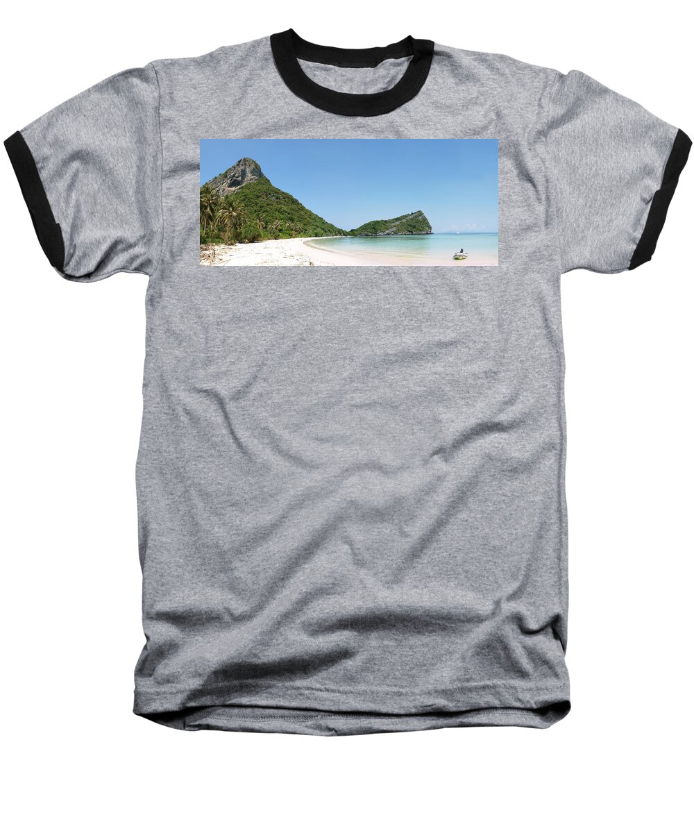 Tranquility Baseball T-Shirt featuring the photograph Paradise Island by Steven Robiner