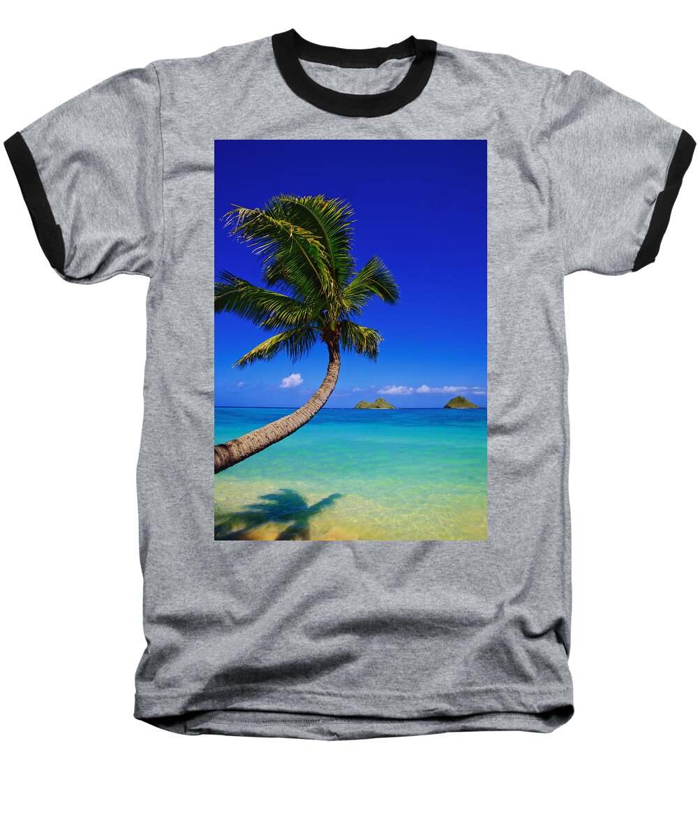 Afternoon Baseball T-Shirt featuring the photograph Paradise Palm over Lanikai by Tomas del Amo - Printscapes
