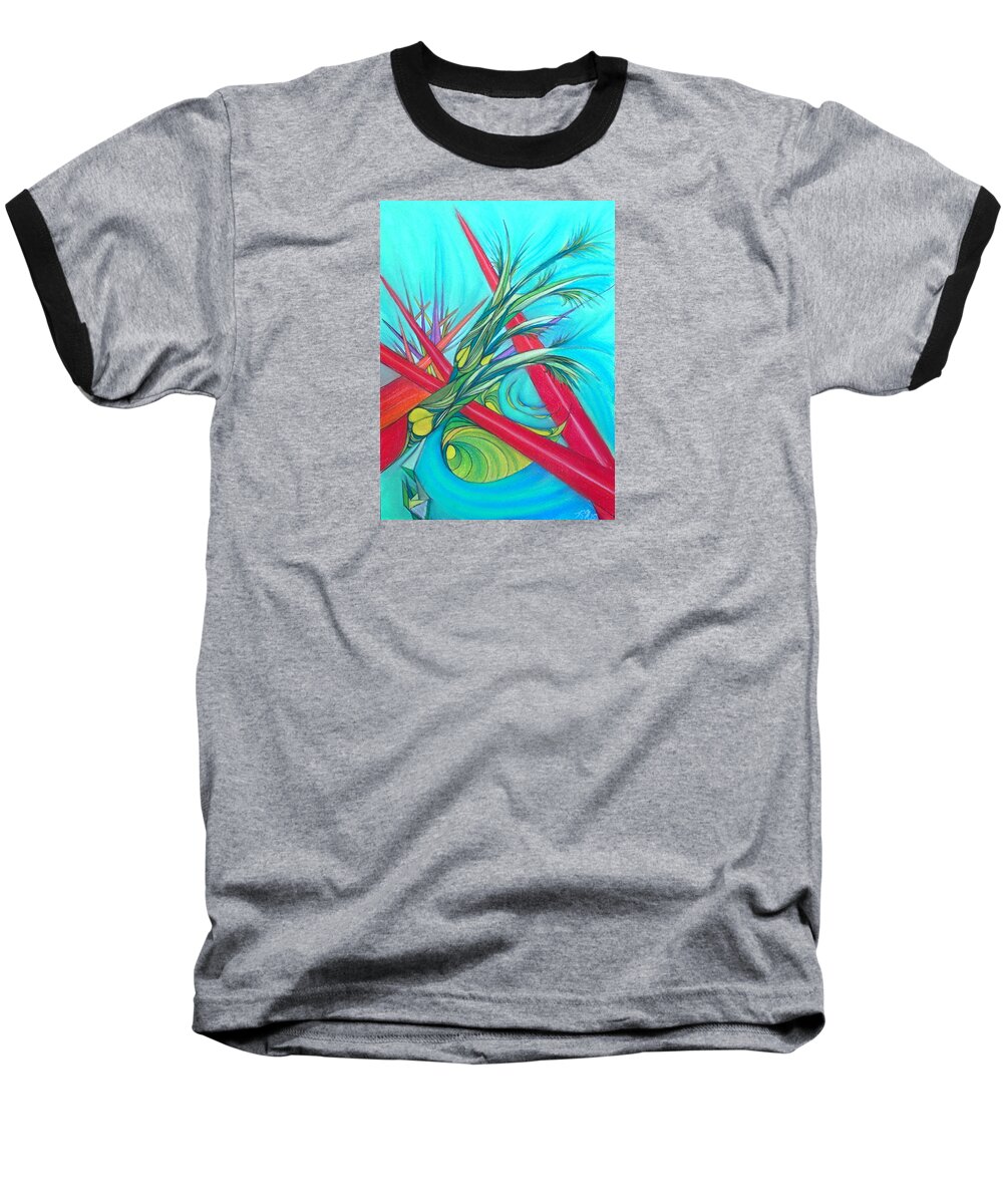 Abstract.nature Baseball T-Shirt featuring the pastel Paralex8 by Robert Nickologianis