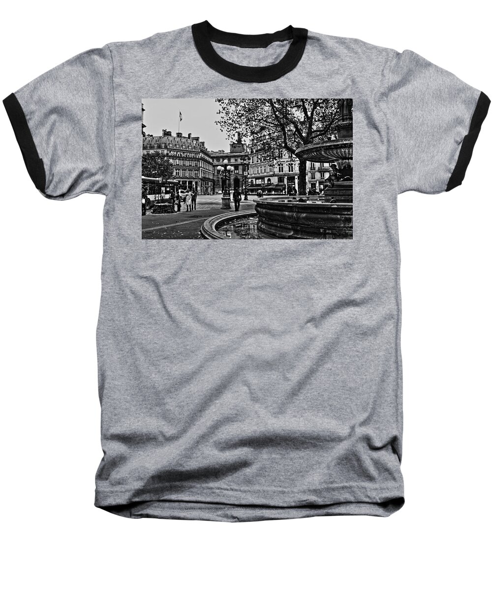 Fountain Baseball T-Shirt featuring the photograph Paris Fountain by Daniel Koglin