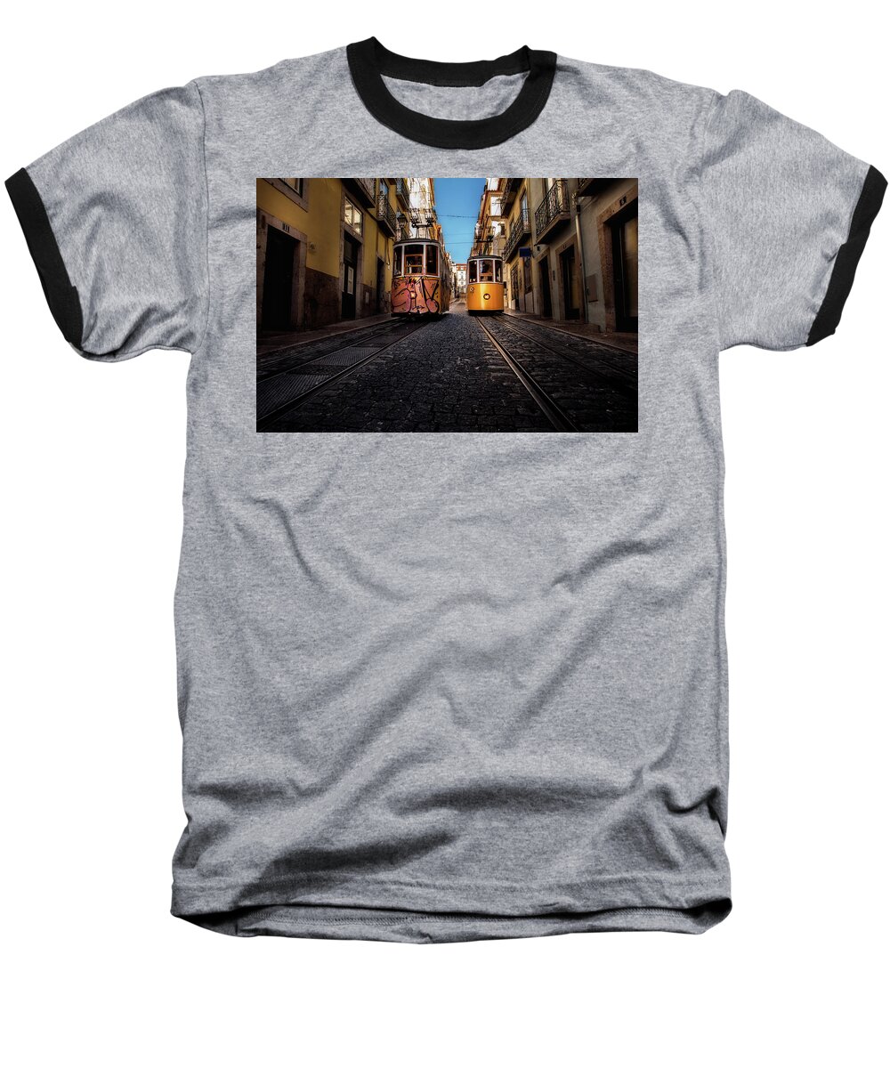 Lisbon Baseball T-Shirt featuring the photograph Passing by by Jorge Maia