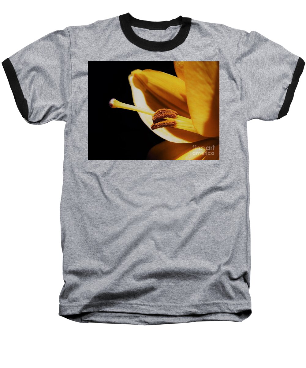 Passionate Baseball T-Shirt featuring the photograph Passionate Yellow Lily by Chad and Stacey Hall