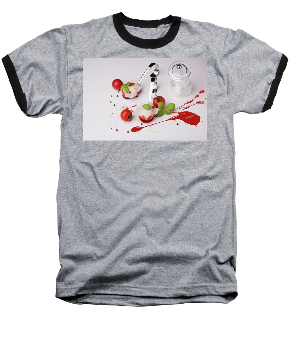 Food Baseball T-Shirt featuring the photograph Pasta Napoli by Christine Sponchia