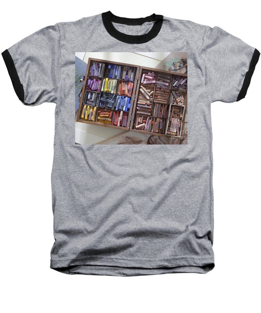 Set Of Pastels Baseball T-Shirt featuring the photograph Pastels by Greg Kopriva