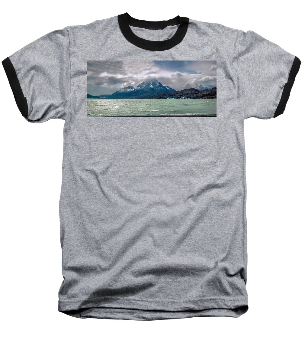 Water Baseball T-Shirt featuring the photograph Patagonia Lake by Andrew Matwijec