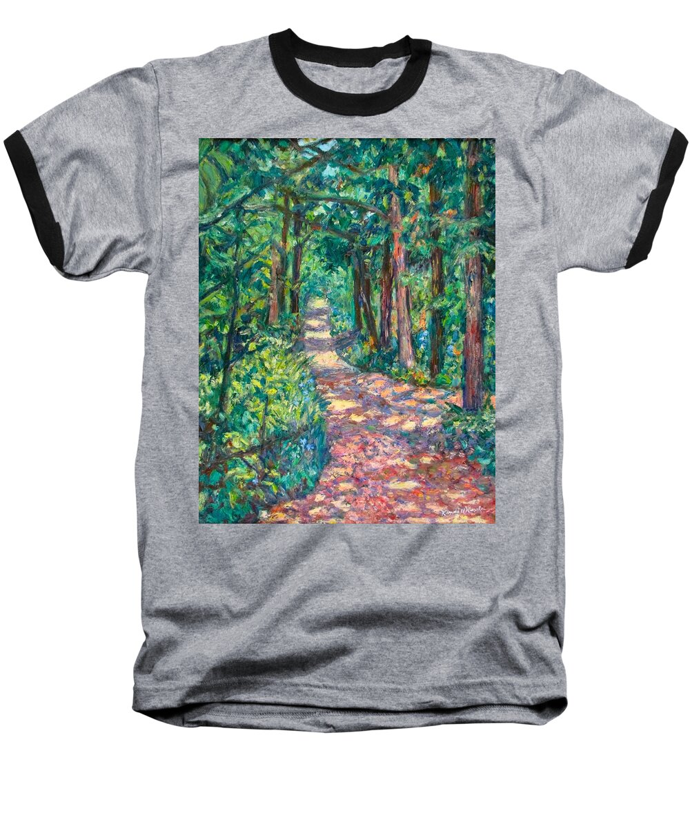 Path Baseball T-Shirt featuring the painting Path on Sharp Top by Kendall Kessler