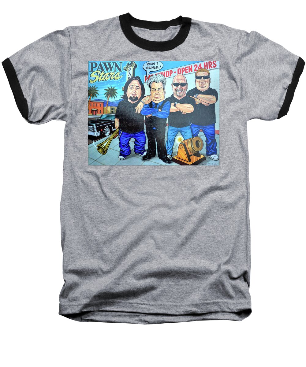 Pawn Stars Baseball T-Shirt featuring the photograph Pawn Stars in Las Vegas by Tatiana Travelways