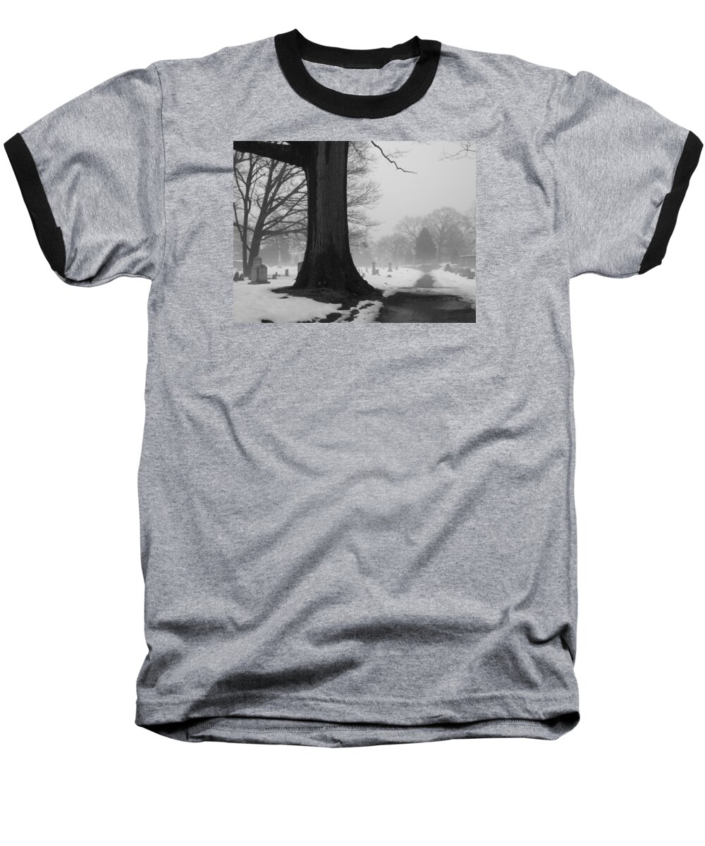 Graveyard Baseball T-Shirt featuring the photograph Peaceful Path by Christopher Brown