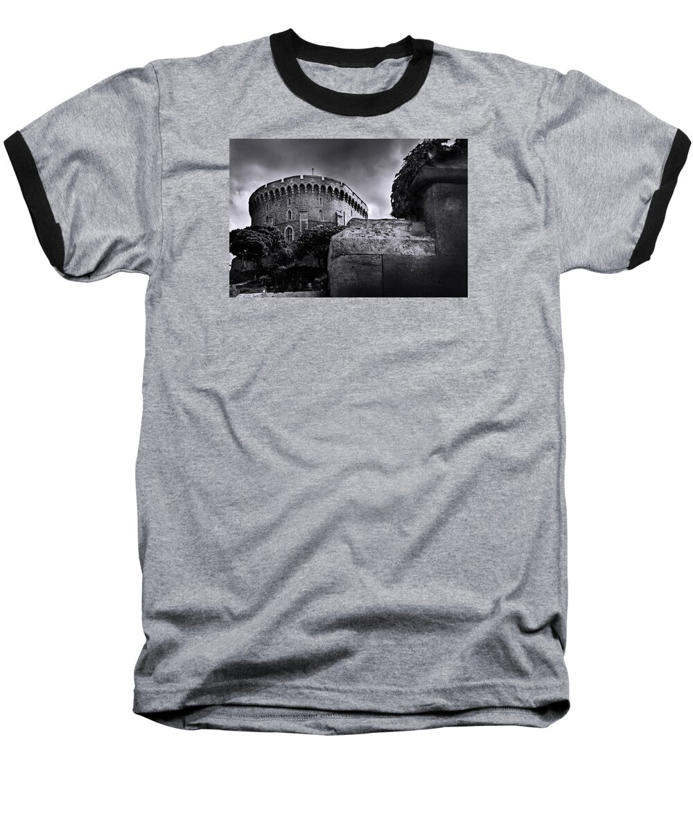 Windsor Castle Baseball T-Shirt featuring the photograph Peak at the Tower by Denise Dube