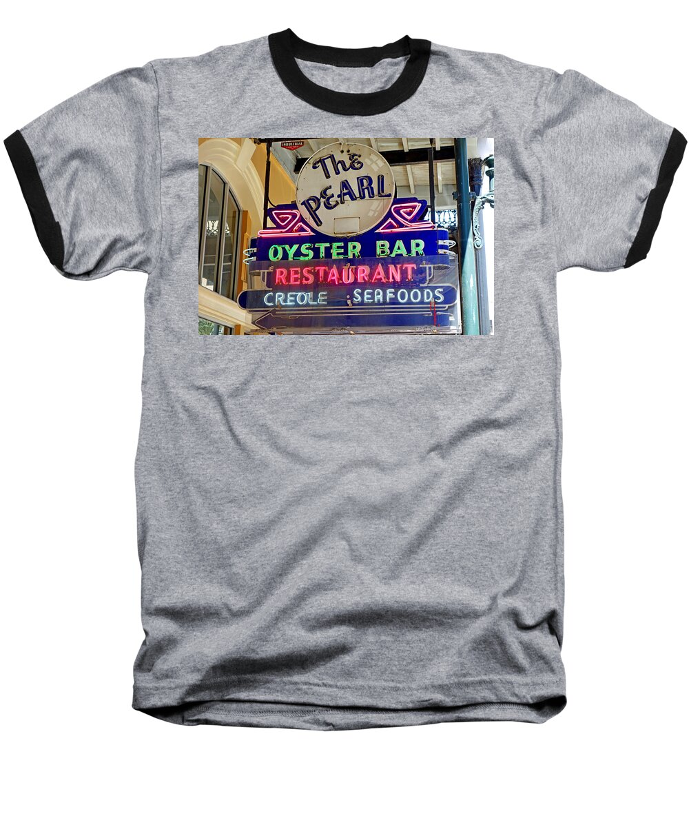 Pearl Oyster Bar Baseball T-Shirt featuring the photograph Pearl Oyster Bar by Robert Meyers-Lussier