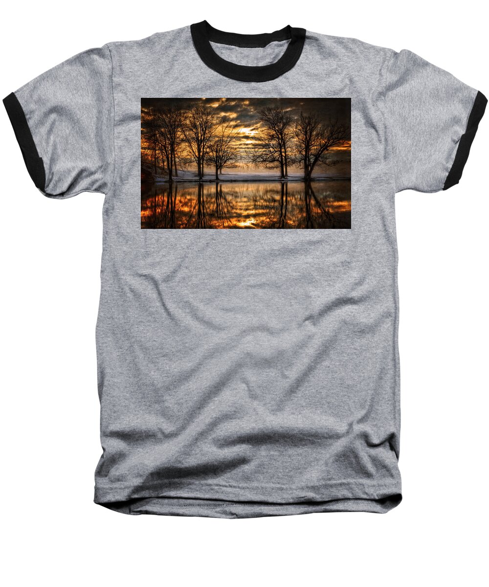 Sunset Baseball T-Shirt featuring the photograph Perfect Sunset by Everet Regal