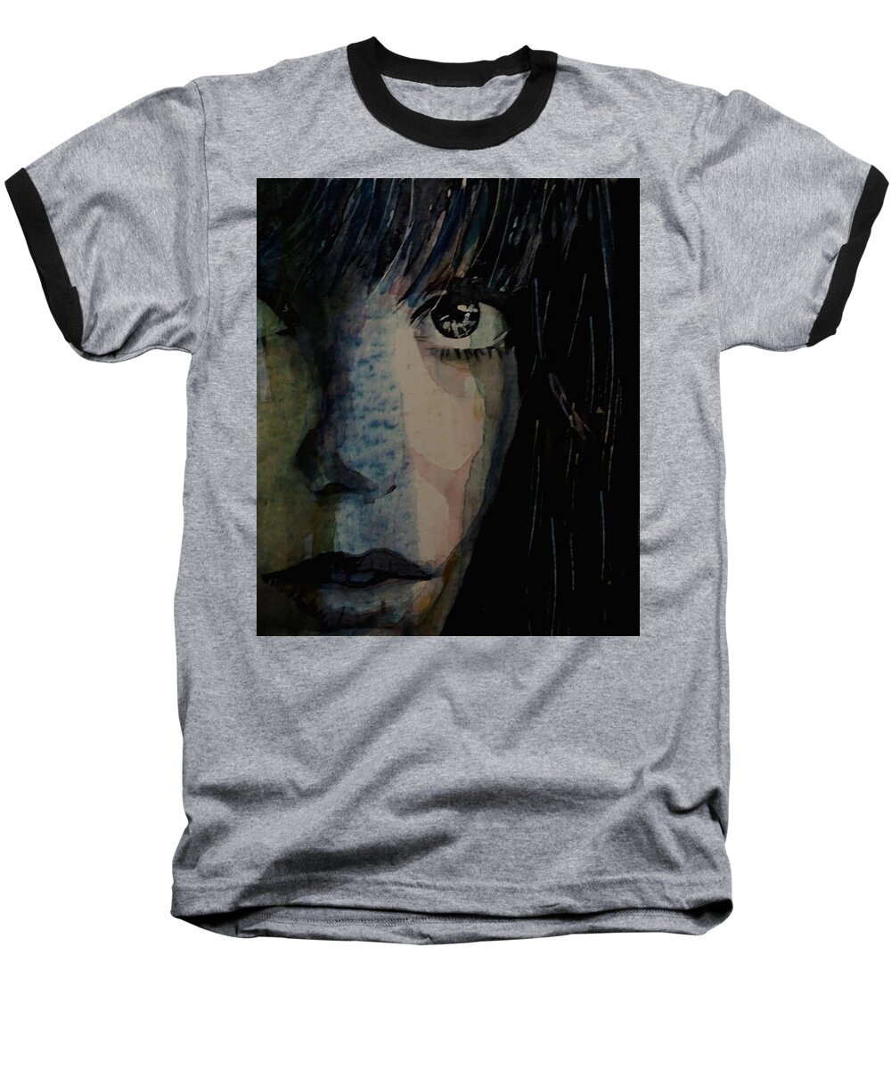 Jane Birkin Baseball T-Shirt featuring the painting Periode Bleue by Paul Lovering