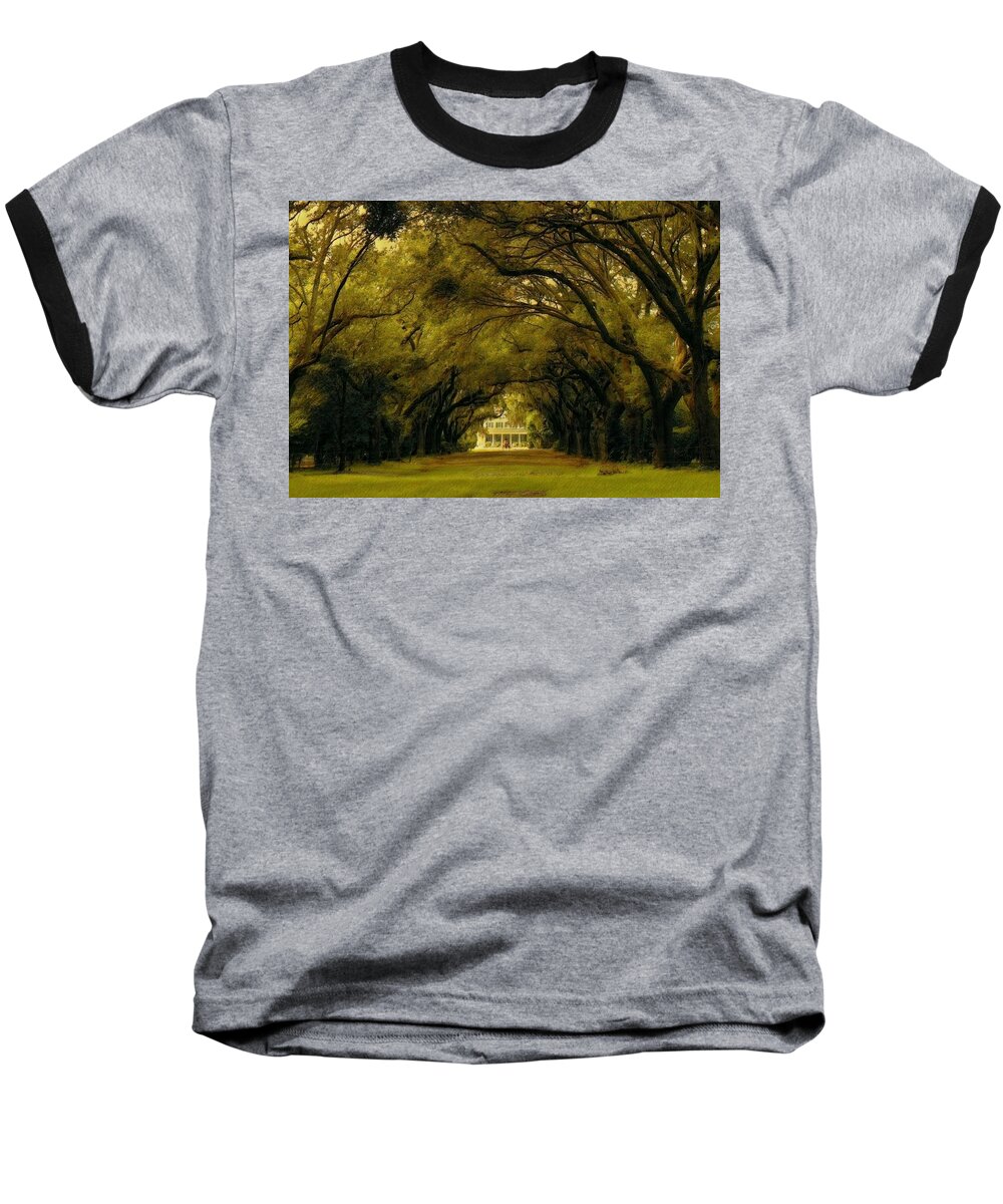 Charleston Baseball T-Shirt featuring the photograph Perplexing Plantation by Sherry Kuhlkin