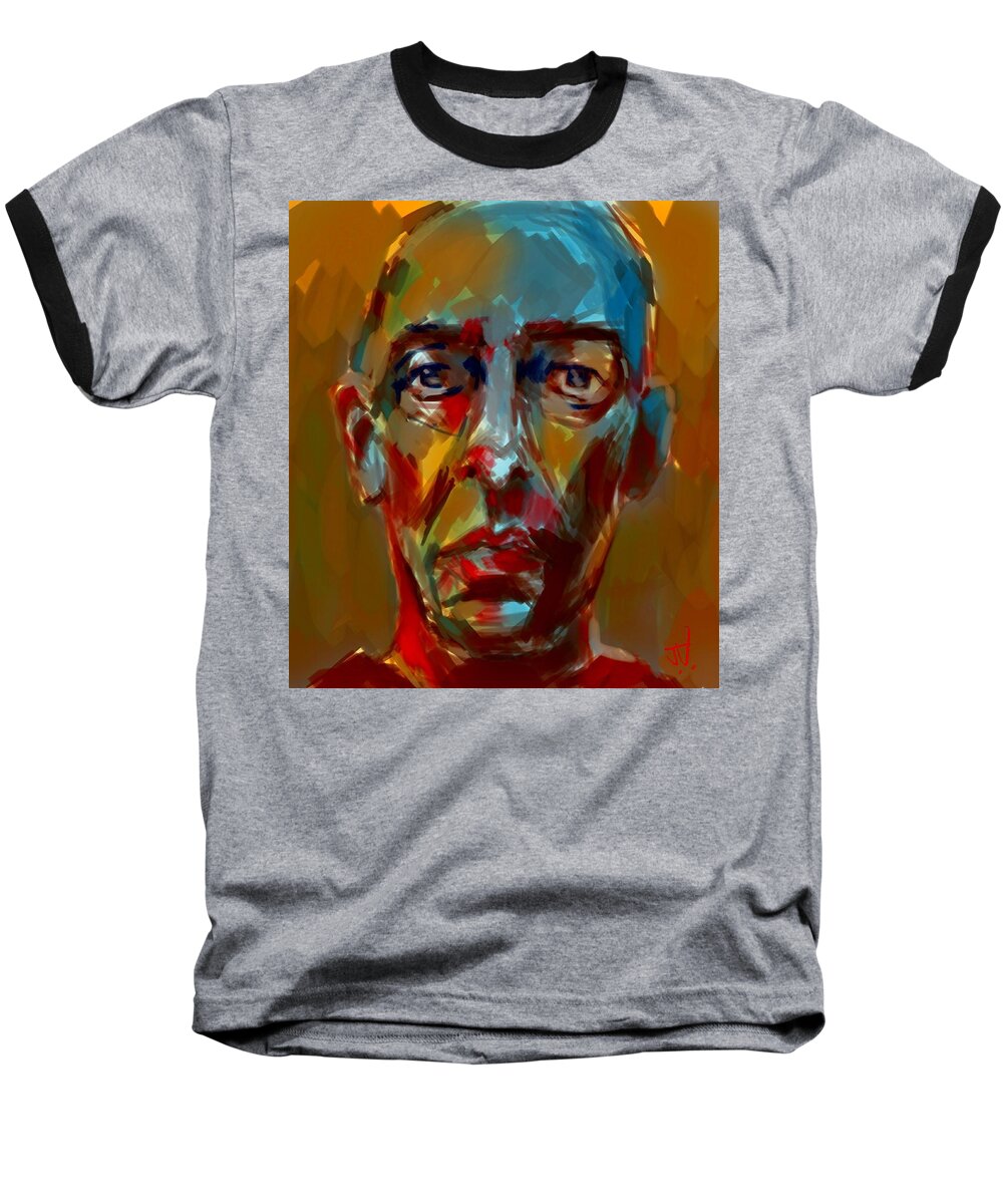 Portrait Baseball T-Shirt featuring the painting Peter by Jim Vance