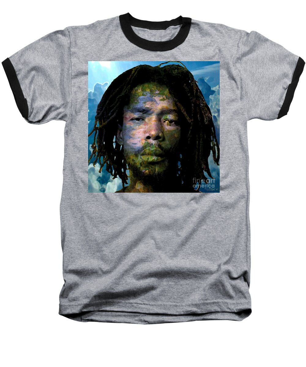 Faces Baseball T-Shirt featuring the digital art Peter Tosh by Walter Neal