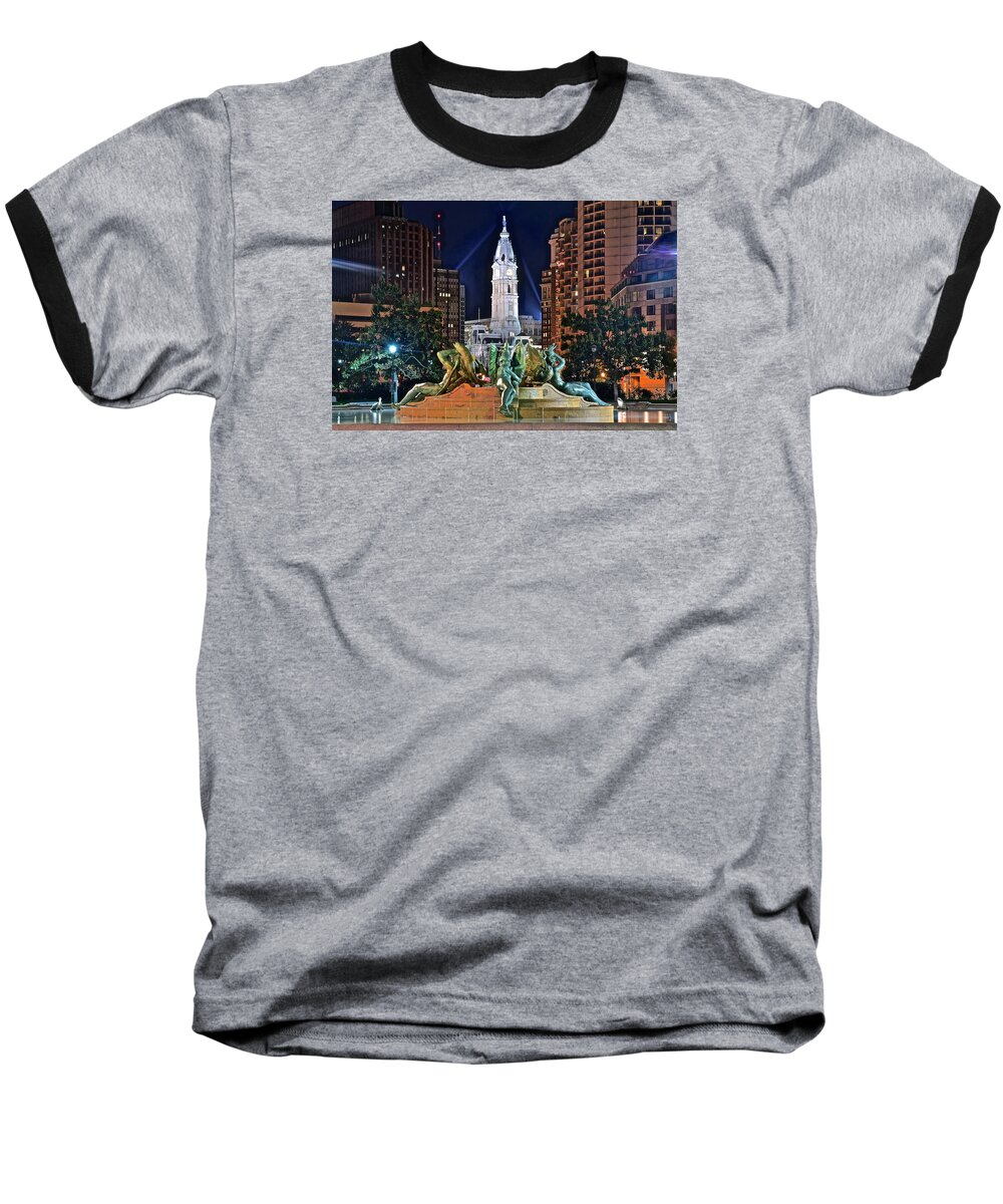 Philadelphia Baseball T-Shirt featuring the photograph Philadelphia City Hall by Frozen in Time Fine Art Photography