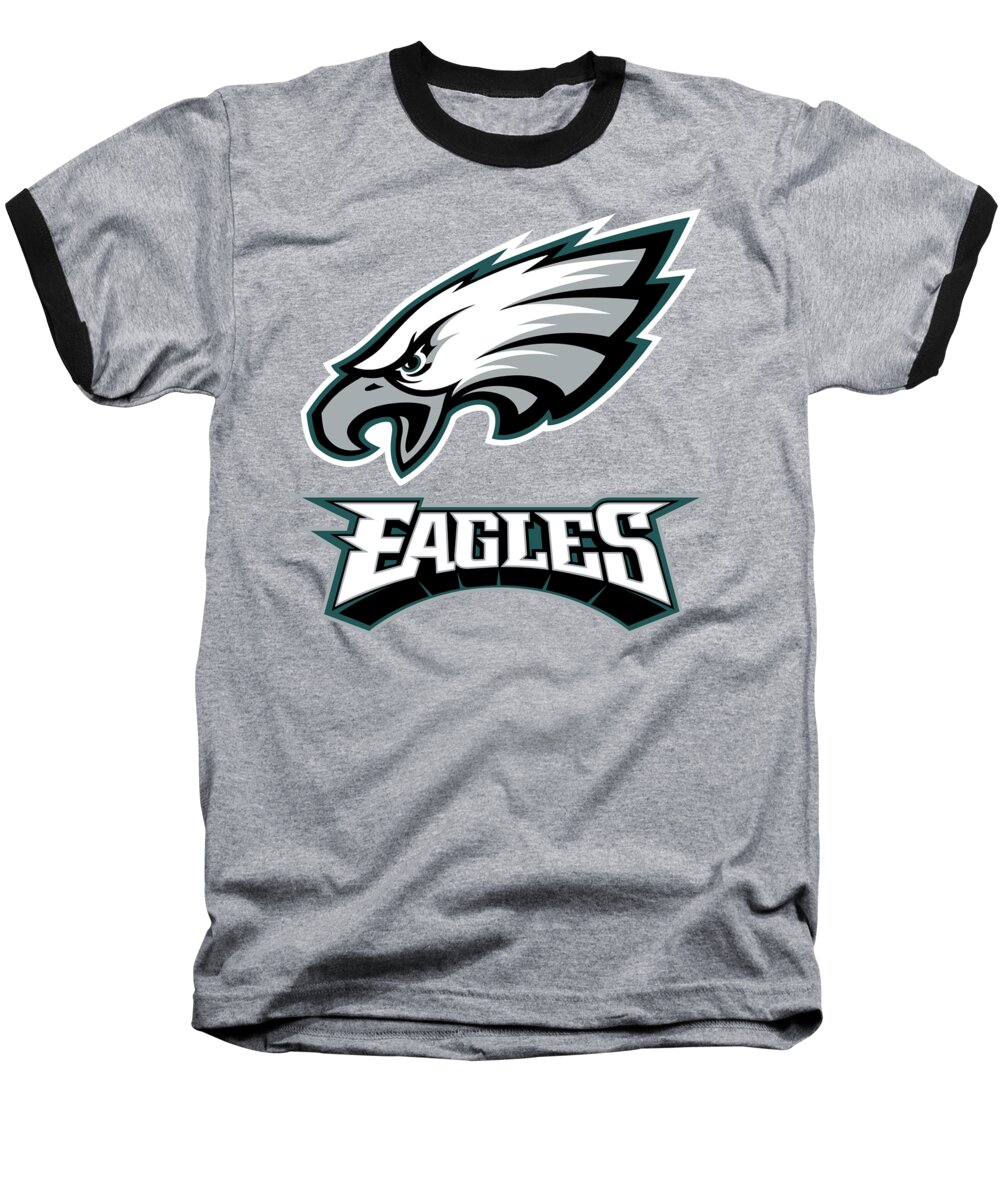 Philadelphia Eagles Baseball T-Shirt featuring the mixed media Philadelphia Eagles on an abraded steel texture by Movie Poster Prints
