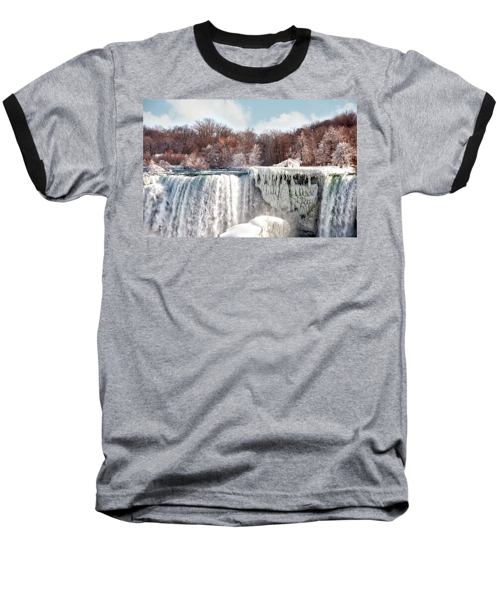 Niagara Falls Baseball T-Shirt featuring the photograph Niagara by Gouzel -