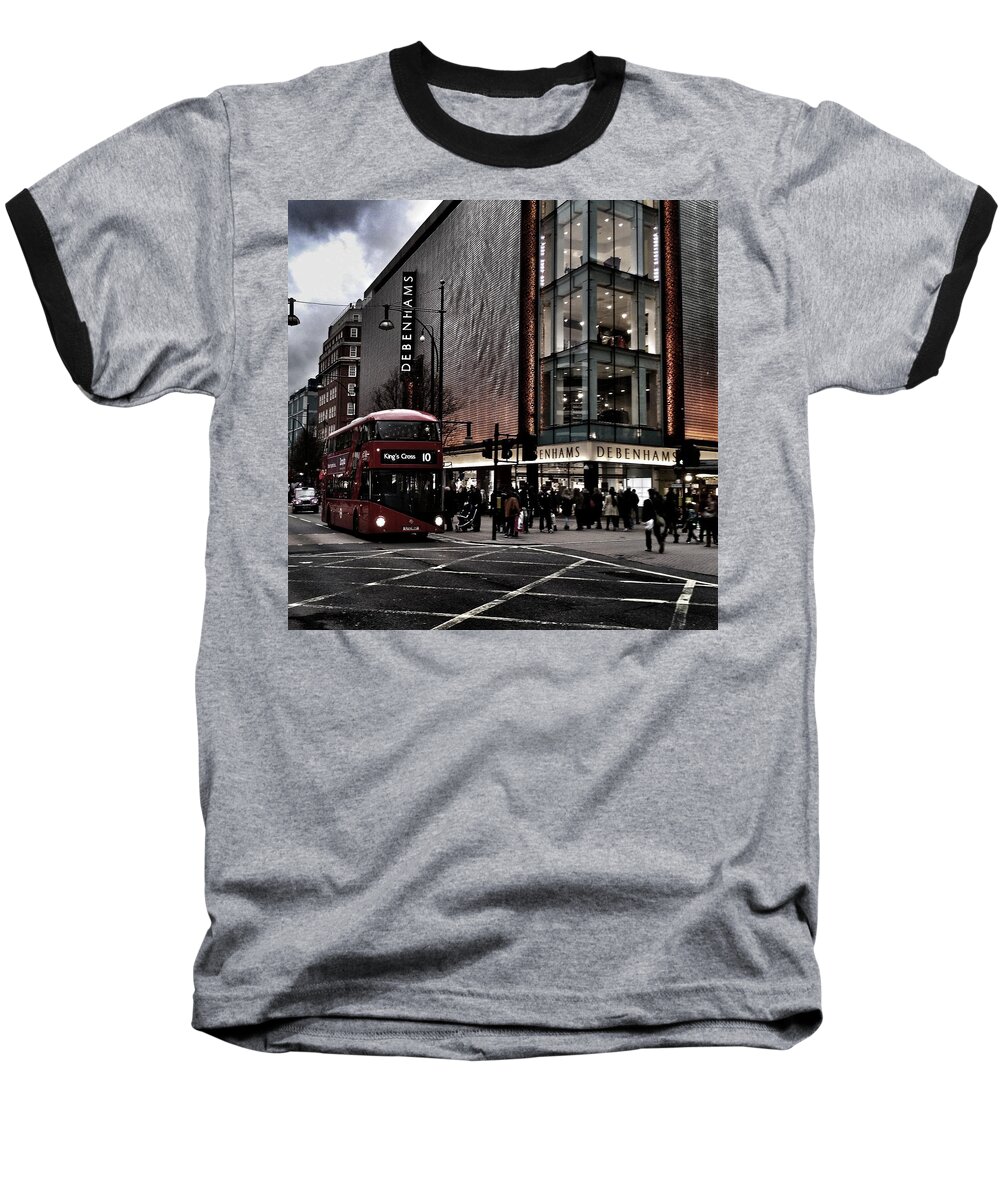 London Baseball T-Shirt featuring the photograph Piccadilly Circus by Joshua Miranda