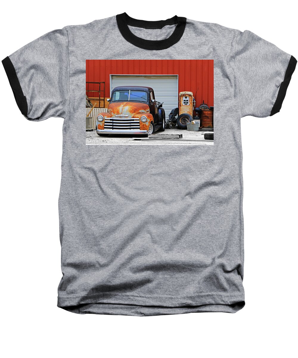 Rural Baseball T-Shirt featuring the photograph Pickup Chevrolet by Christopher McKenzie