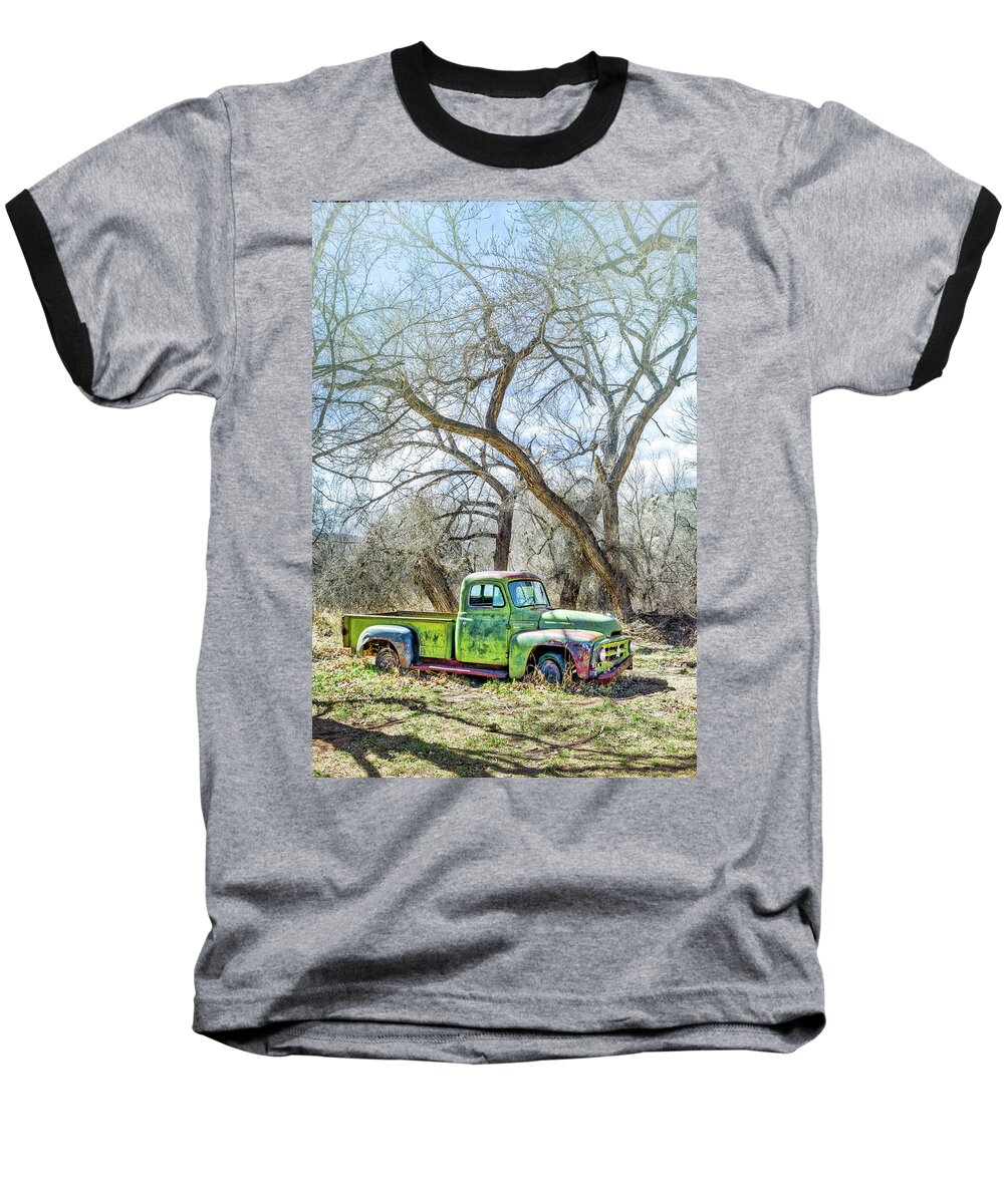 Abiquiu Baseball T-Shirt featuring the photograph Pickup under a tree by Robert FERD Frank