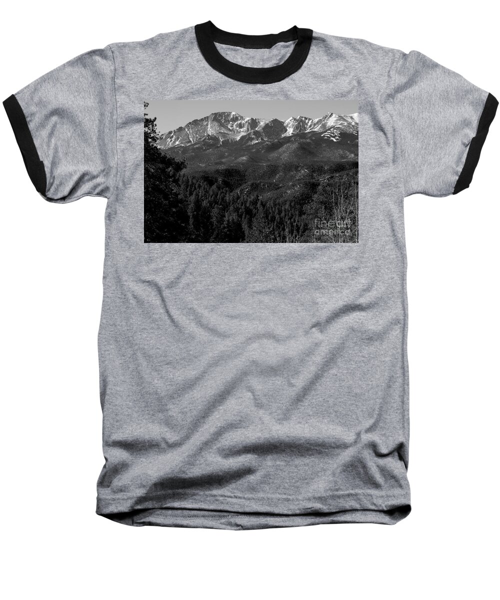 Bald Mountain Baseball T-Shirt featuring the photograph Pikes Peak Spring by Steven Krull