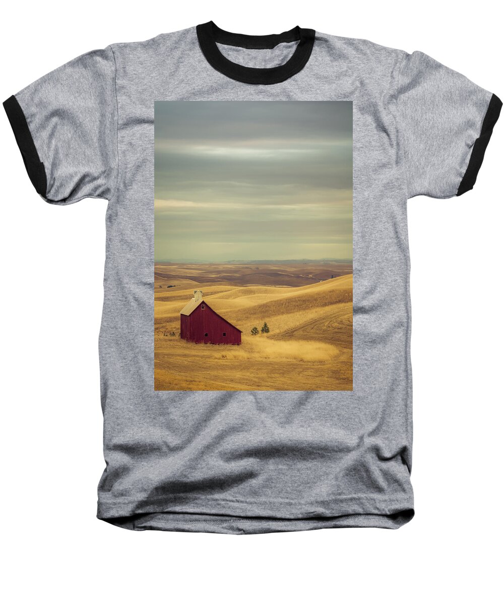 Farm Baseball T-Shirt featuring the photograph Pillbox Barn by Don Schwartz