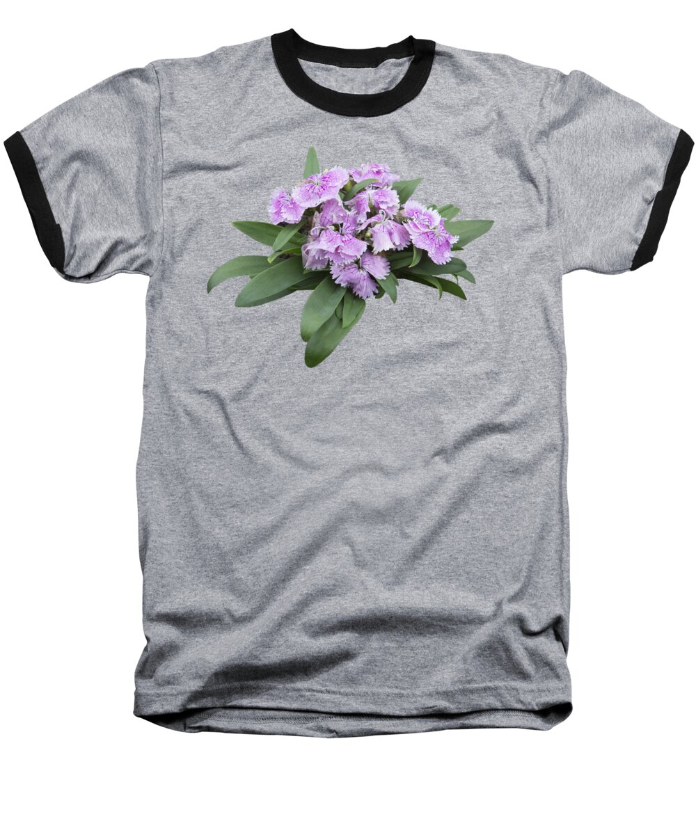 Plant Baseball T-Shirt featuring the photograph Pink Floral Cutout by Linda Phelps