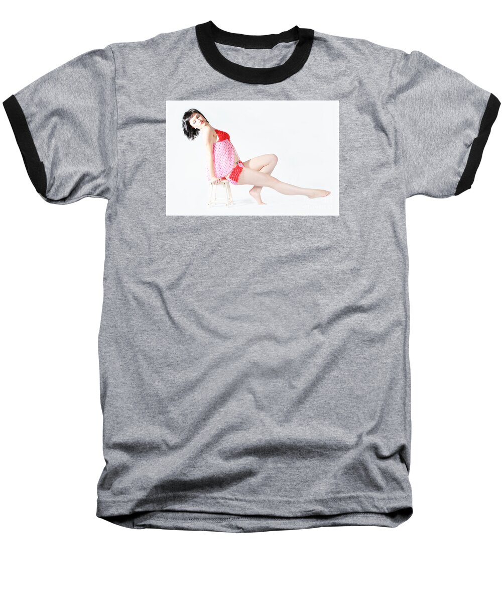 Pink Baseball T-Shirt featuring the photograph Pink pinup by Robert WK Clark