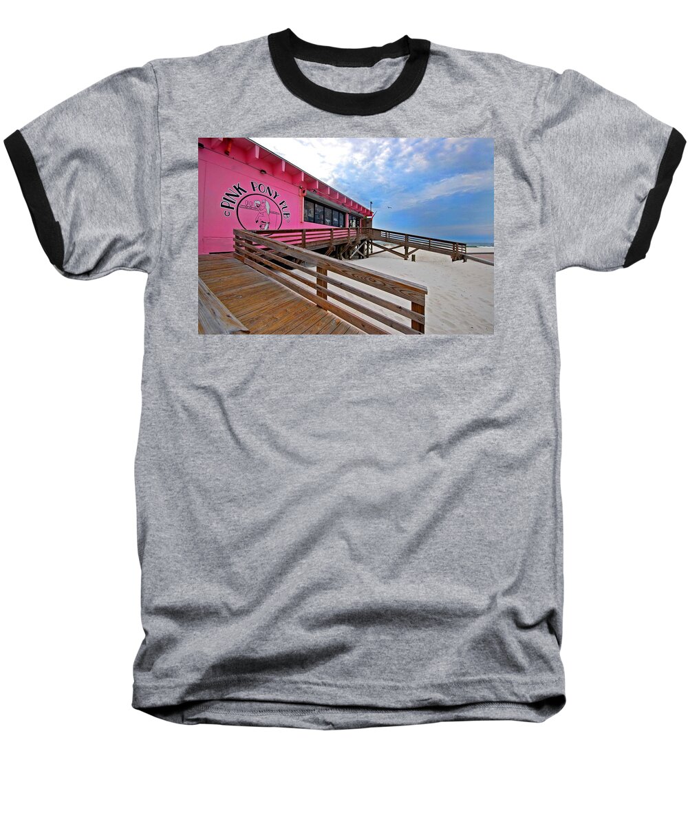 Fairhope Baseball T-Shirt featuring the photograph Pink Pony by Michael Thomas