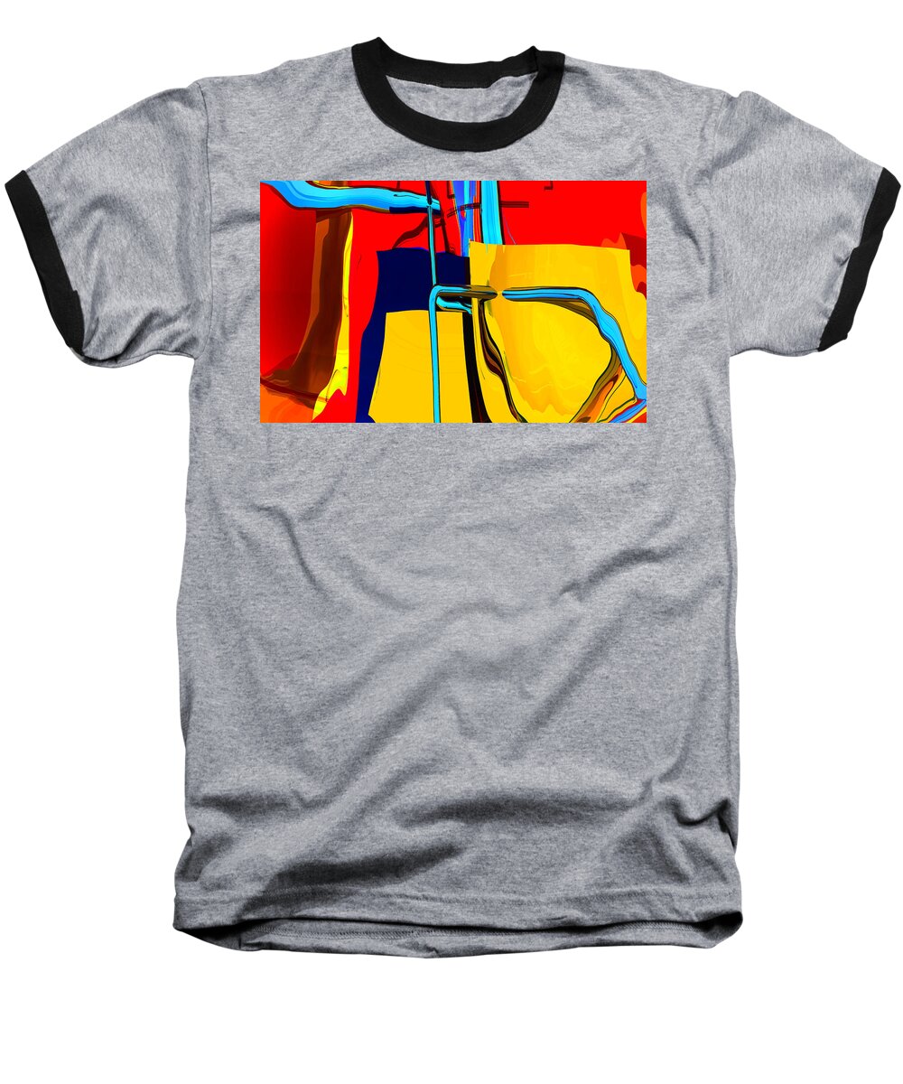 Abstract Baseball T-Shirt featuring the digital art Pipe Dream by Richard Rizzo