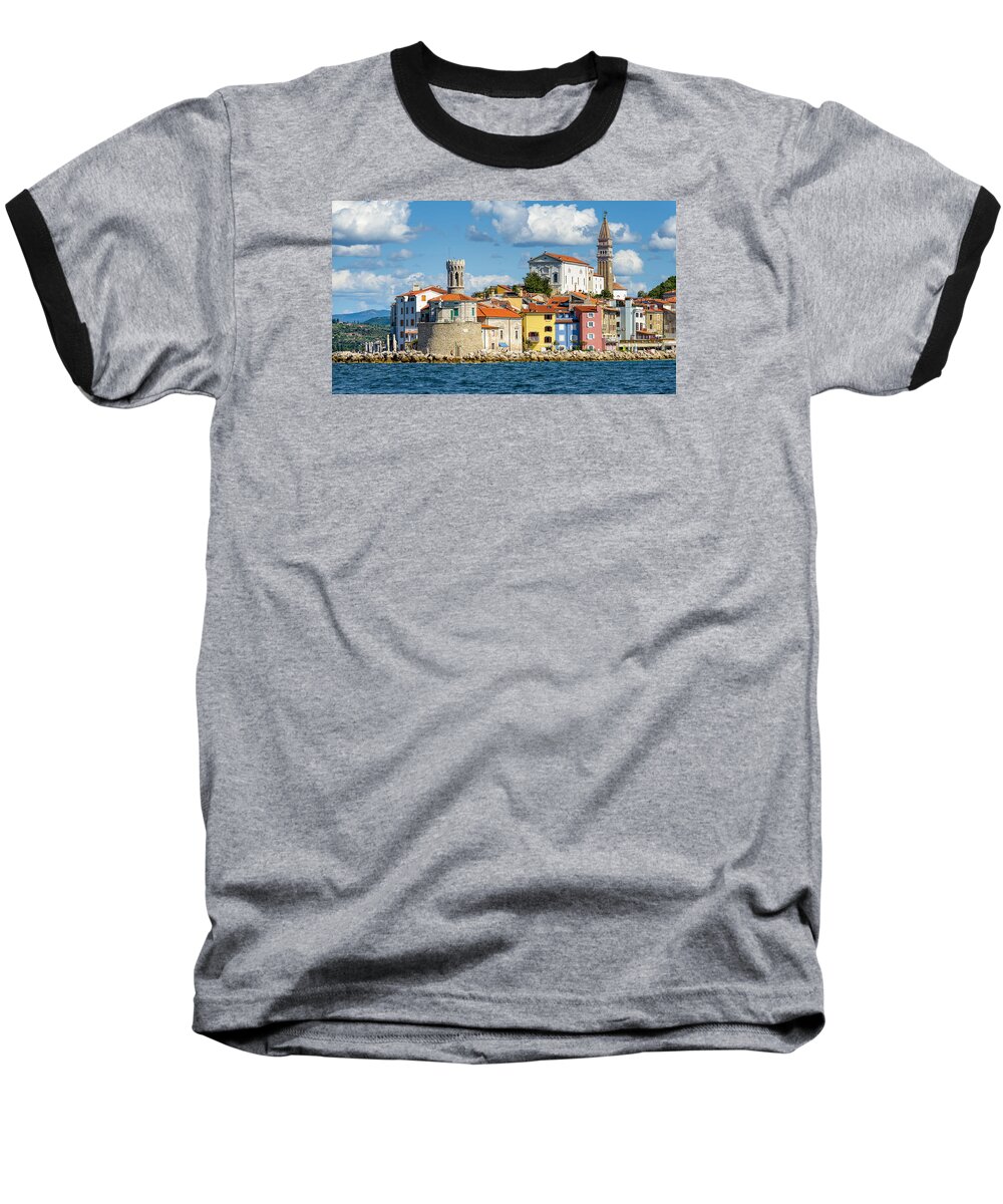 Piran Baseball T-Shirt featuring the photograph Piran by Robert Krajnc