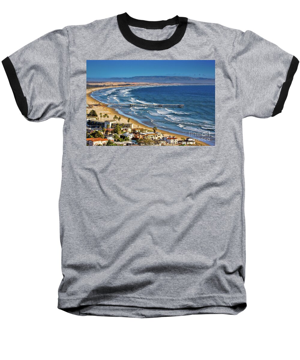 Pismo Baseball T-Shirt featuring the photograph Pismo Beach And Beyond by Mimi Ditchie