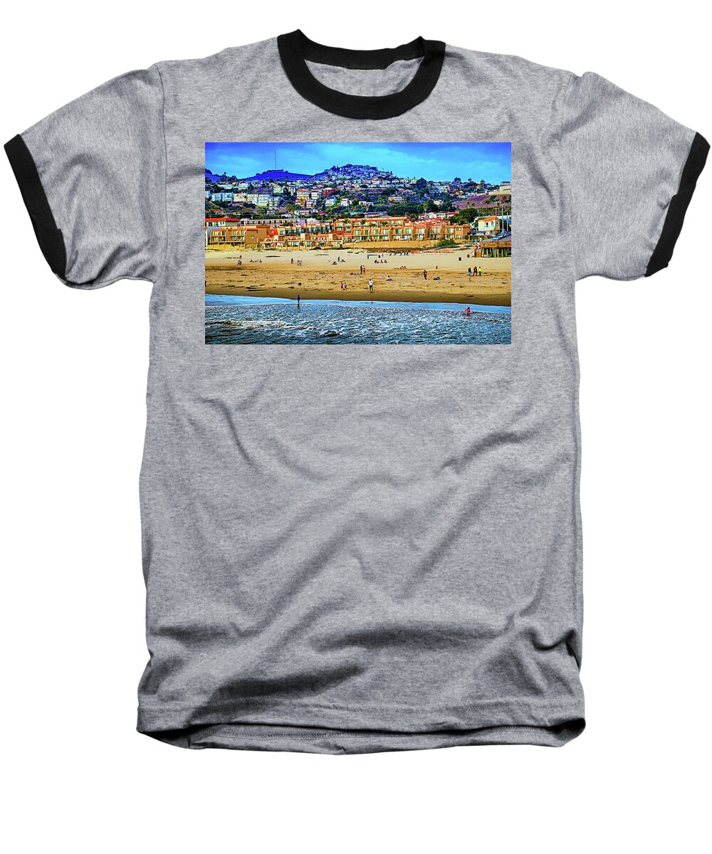 Beach Baseball T-Shirt featuring the photograph Pismo Hilltop Ocean View by Joseph Hollingsworth