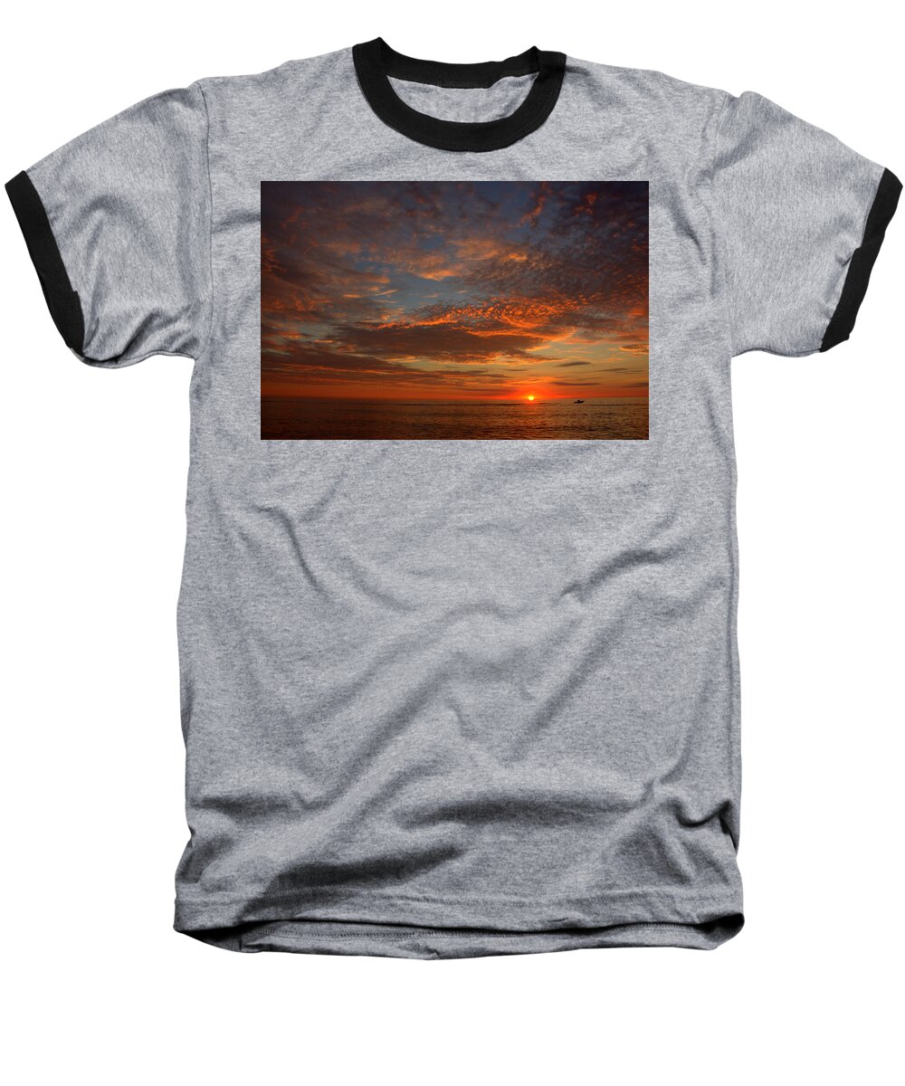 Plum Island Sunise Baseball T-Shirt featuring the photograph Plum Island Sunrise by Suzanne DeGeorge