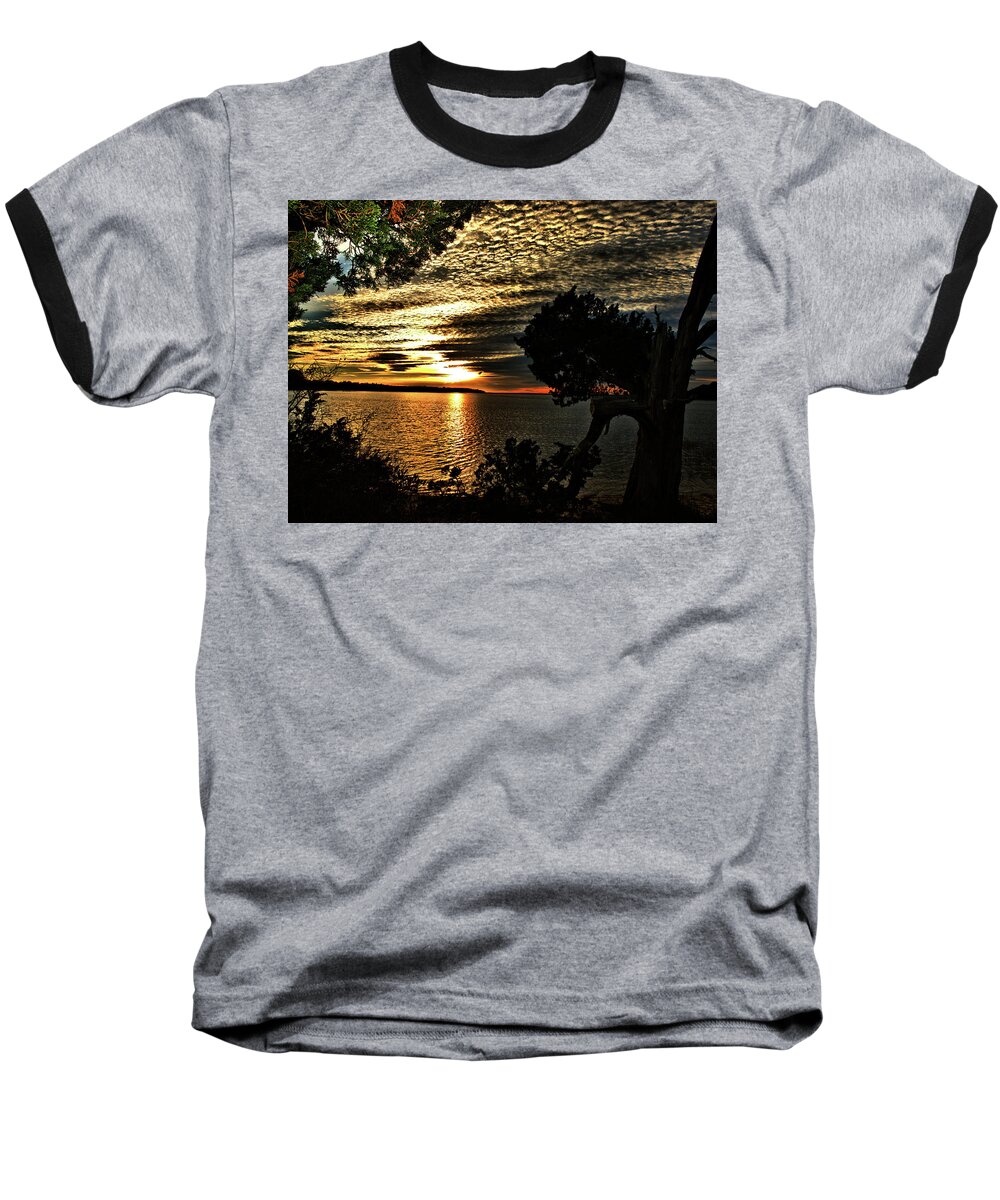 Cape Cod Baseball T-Shirt featuring the photograph Pocasset Sunset by Bruce Gannon
