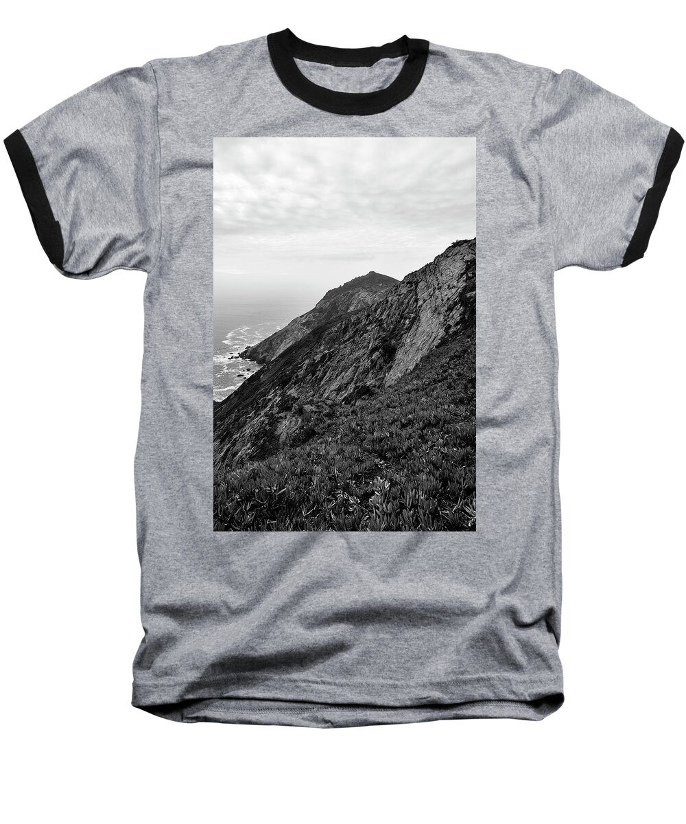 Point Baseball T-Shirt featuring the photograph Point Reyes II BW by David Gordon