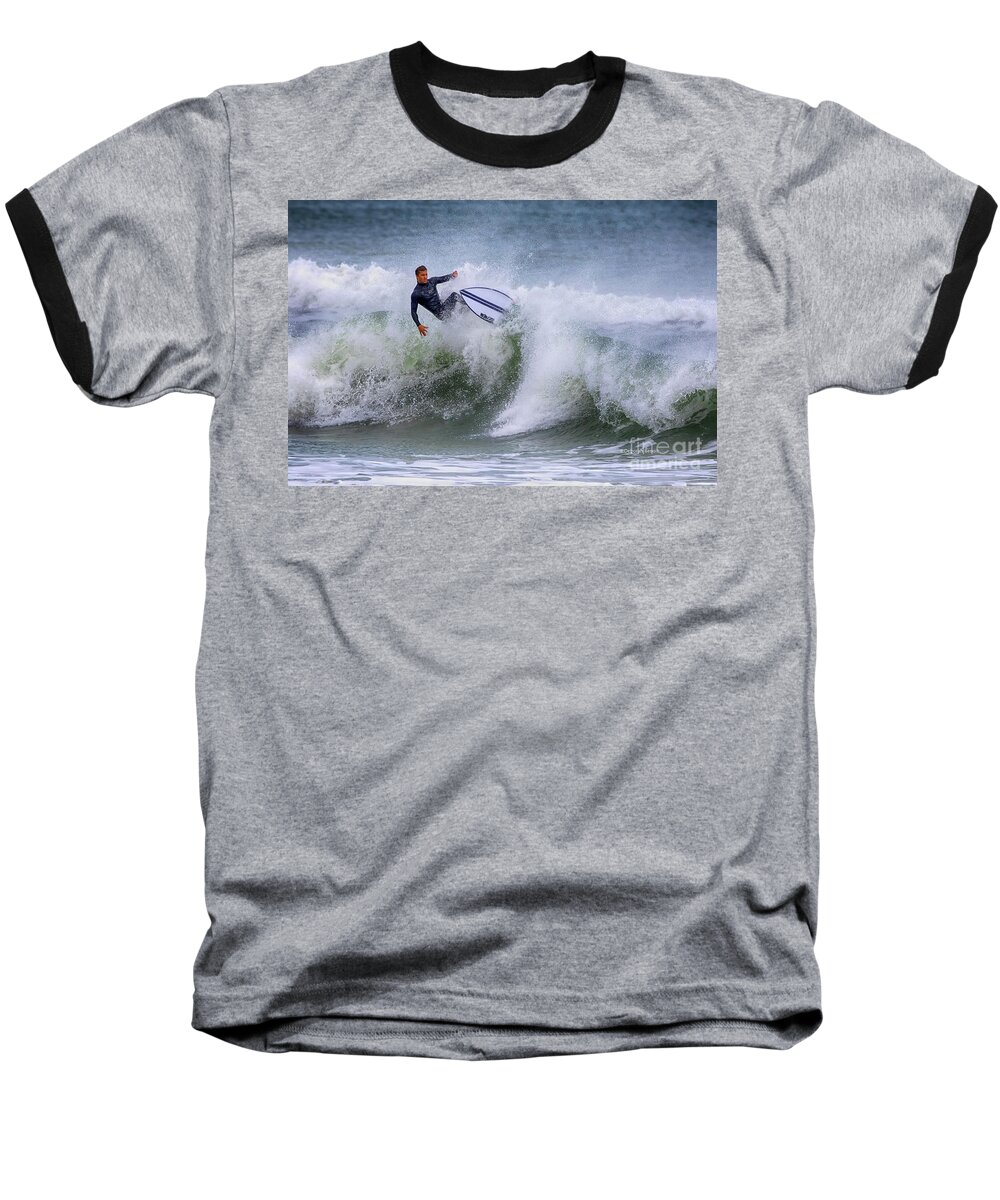 Surf Baseball T-Shirt featuring the photograph Ponce Surf 2017 by Deborah Benoit