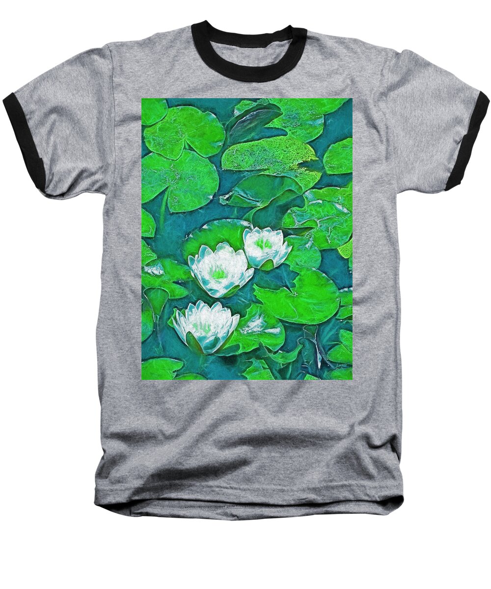 Pond Baseball T-Shirt featuring the photograph Pond Lily 2 by Pamela Cooper