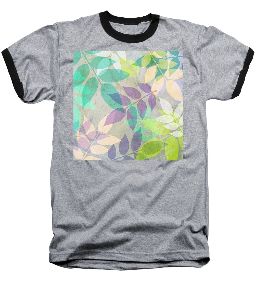 Leaf Baseball T-Shirt featuring the painting Poppy Shimmer III by Mindy Sommers
