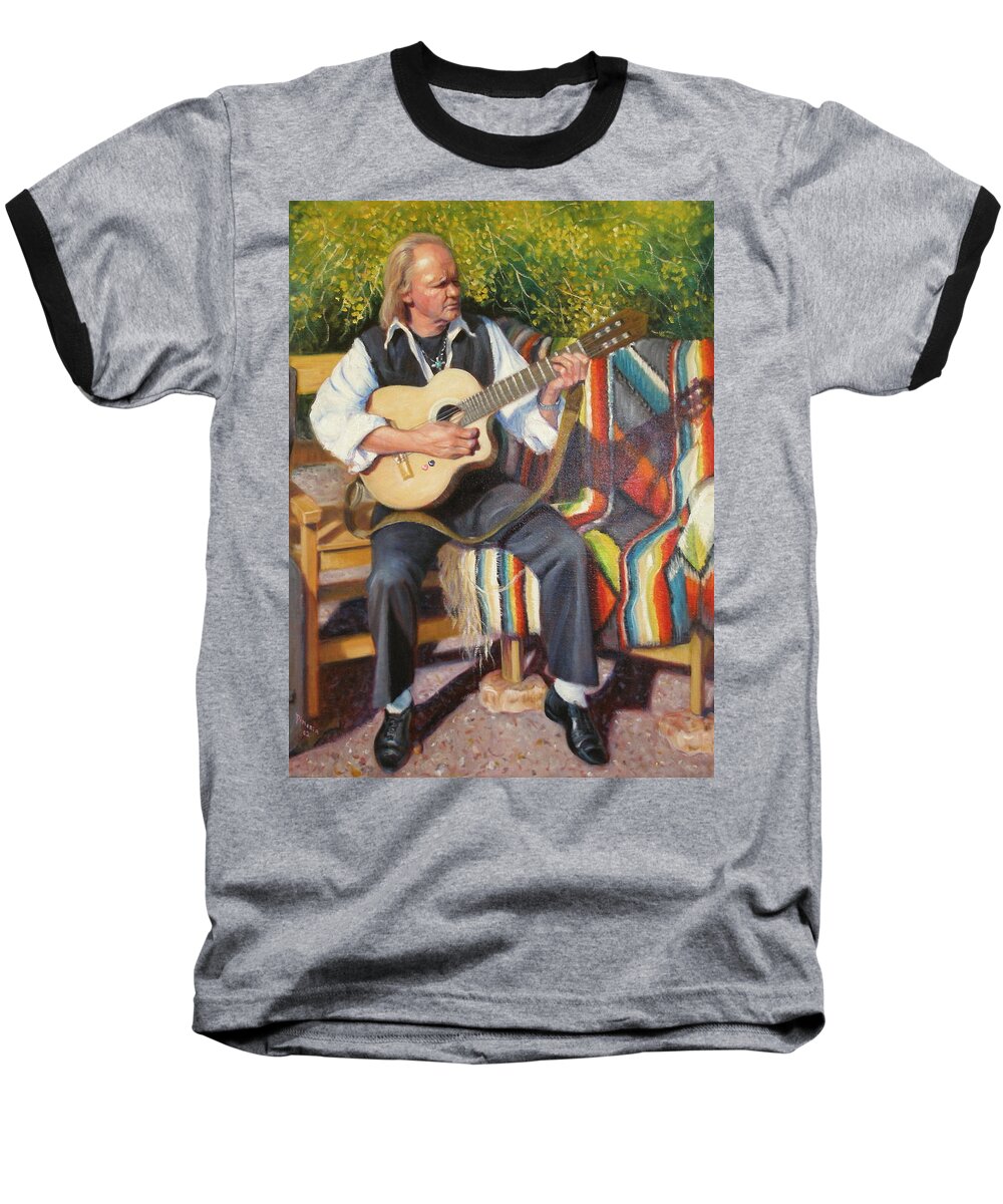 Realism Baseball T-Shirt featuring the painting Por tu Amor by Donelli DiMaria