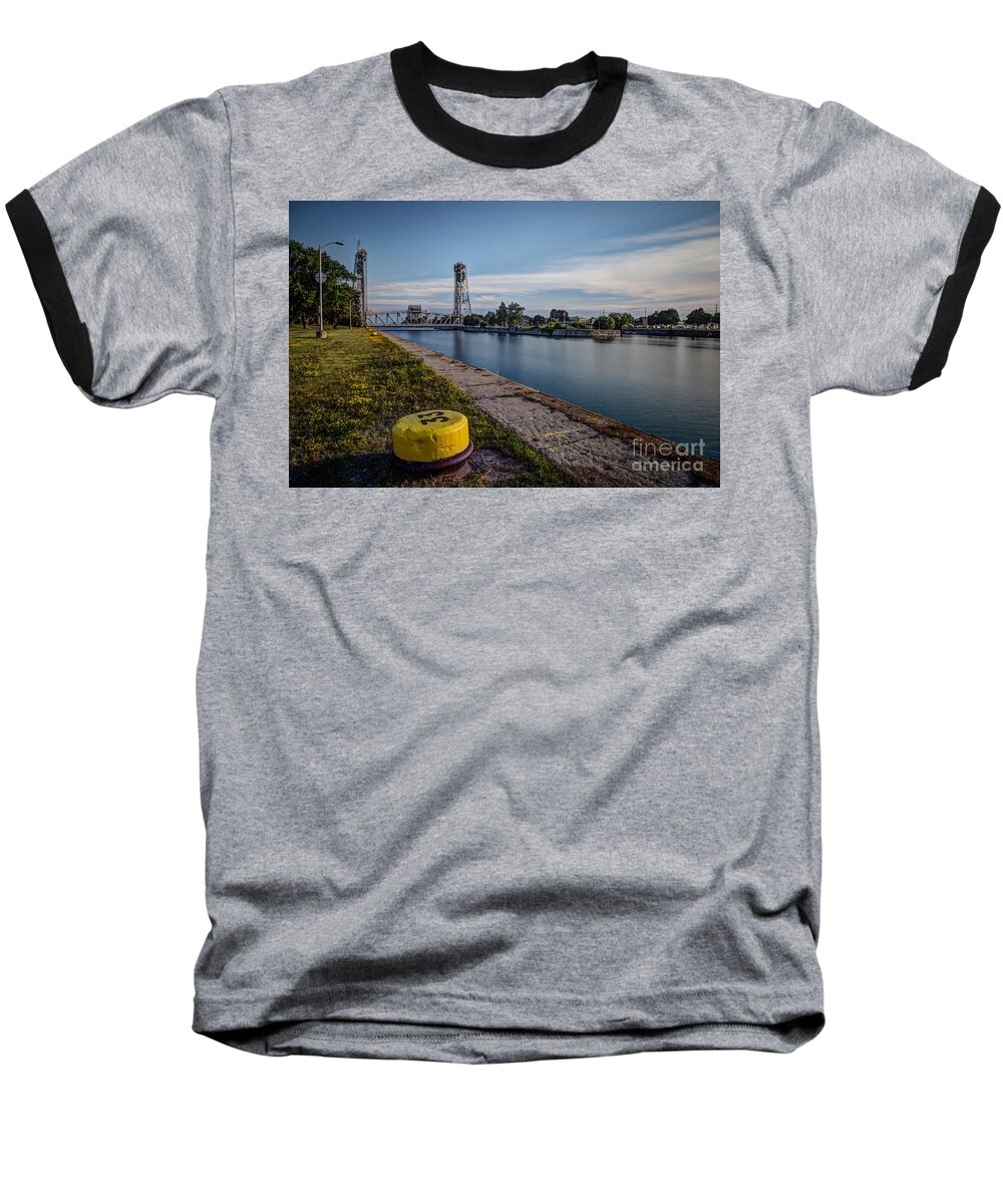 Bridge Baseball T-Shirt featuring the photograph Port Colborne by Roger Monahan
