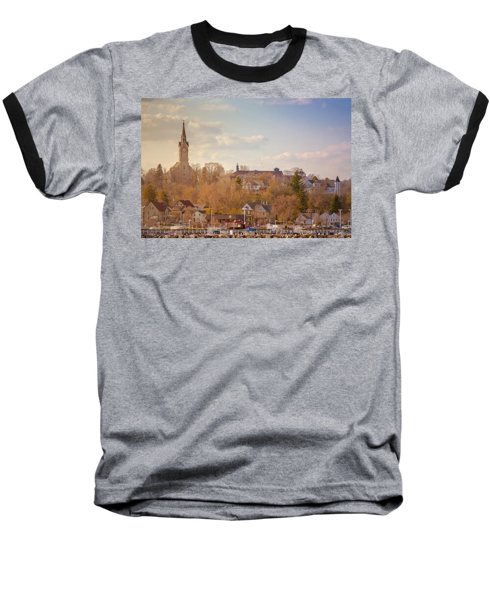 Port Baseball T-Shirt featuring the photograph Port Washington Skyline by James Meyer