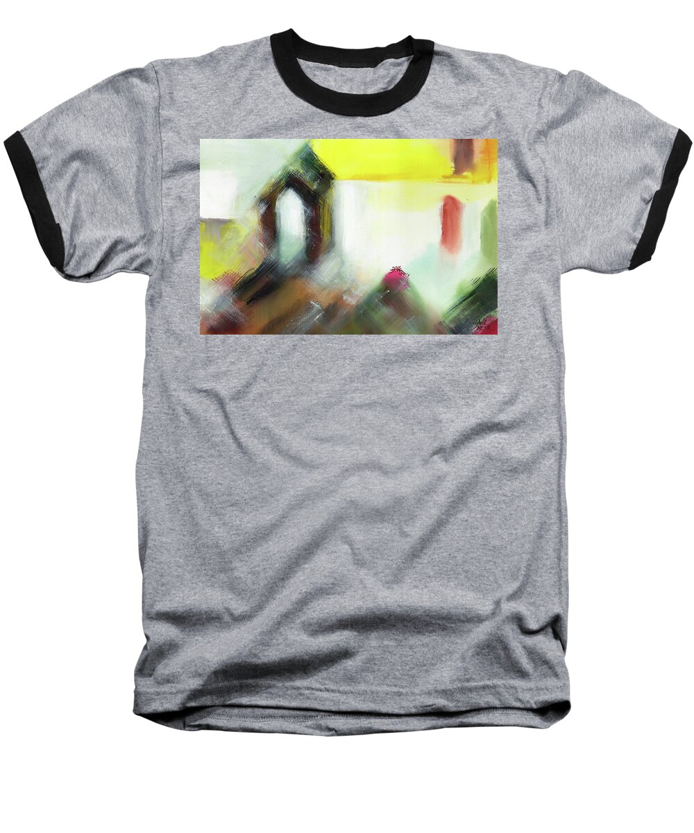 Nature Baseball T-Shirt featuring the painting Portal by Anil Nene