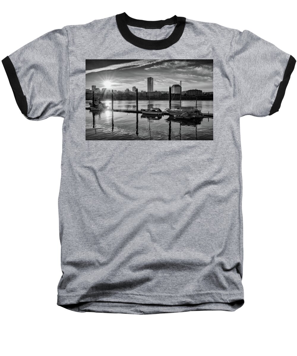 Oregon Baseball T-Shirt featuring the photograph Portland Waterfront by Steven Clark